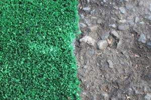 The contrast between park and park(ing).  Piedmont Ave. and Montell St., Oakland.
