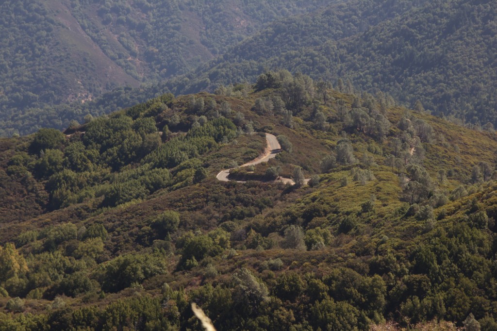 General vehicular access to Mount Umunhum won't happen until the district raises $3 million to upgrade the winding dirt road to the summit. Photo by Alison Hawkes.