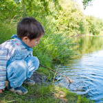 at the pond