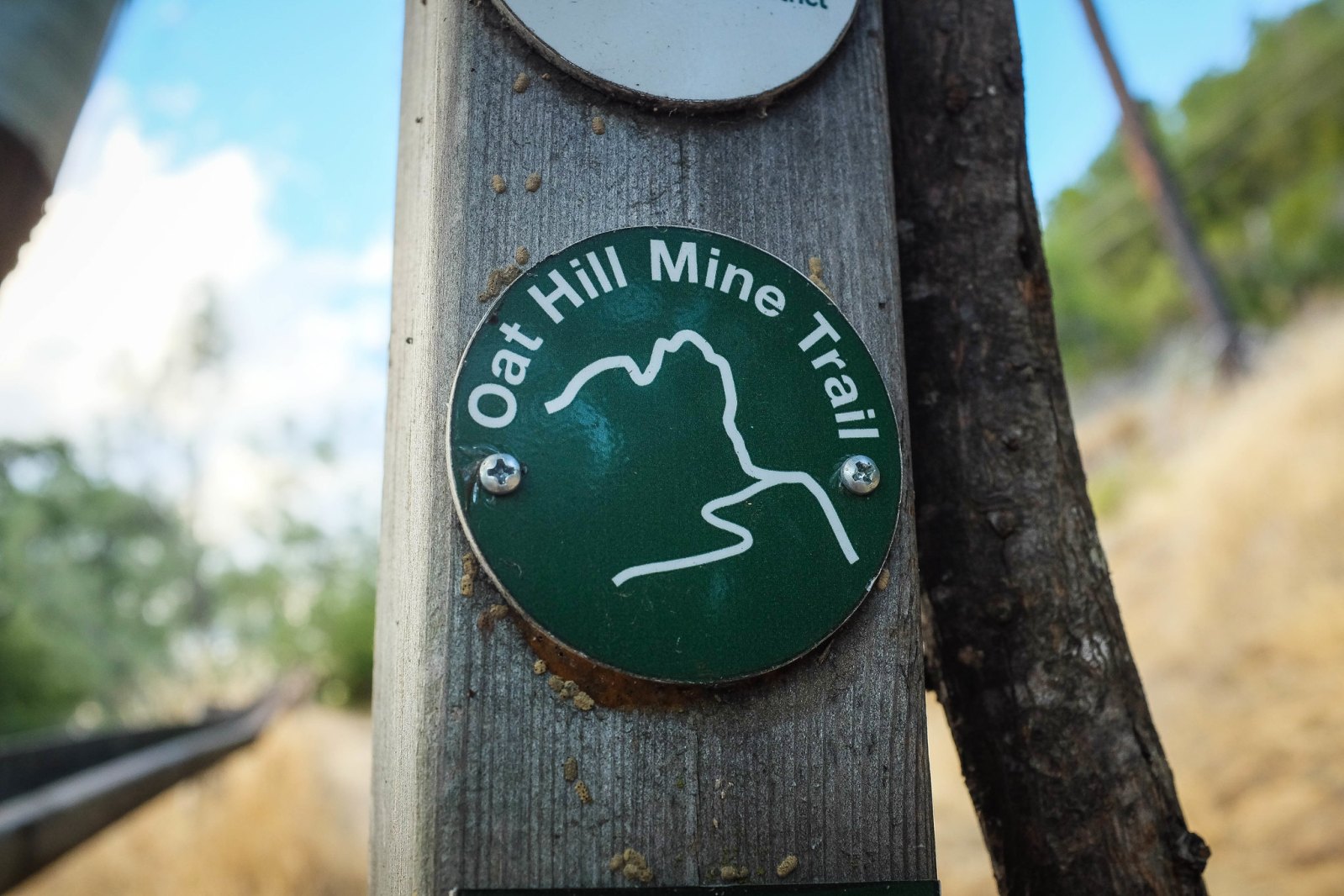 Trail sign at Oat Hill Mine 