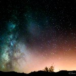 a picture of the night sky with the milky way