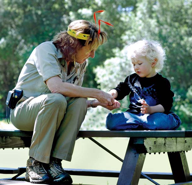 Naturalist and child at Sunol Wilderness