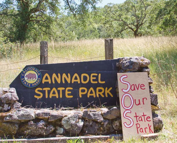 Save Our Parks Sign at Annadel State Park