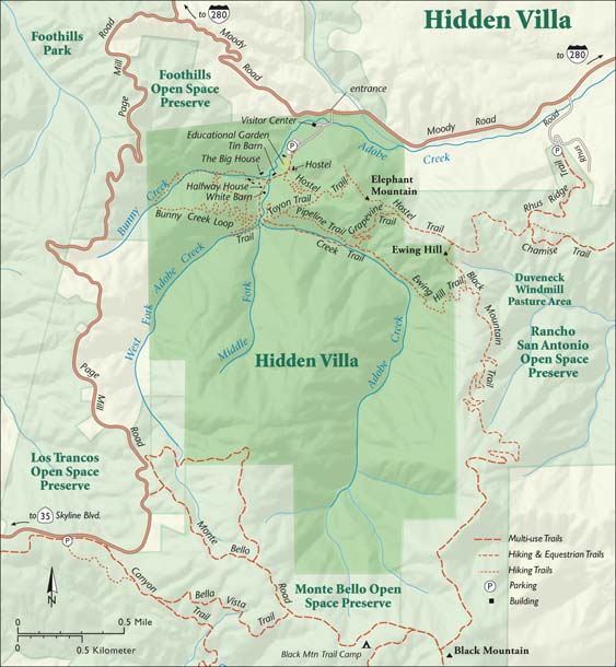 Hidden Villa Trail map