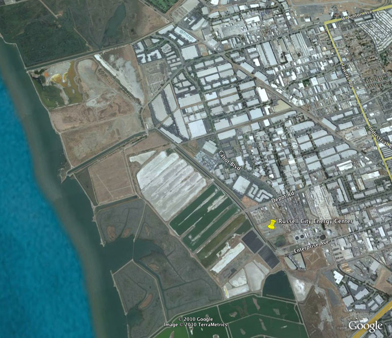 Google Earth view of plant site