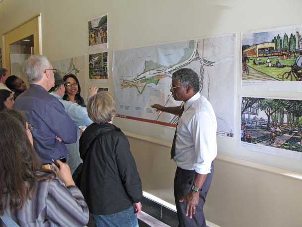 People Reviewing Park Plan