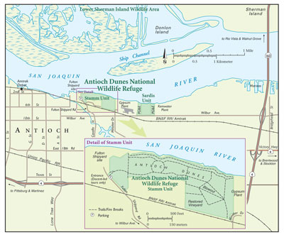 Map of Antioch Dunes
