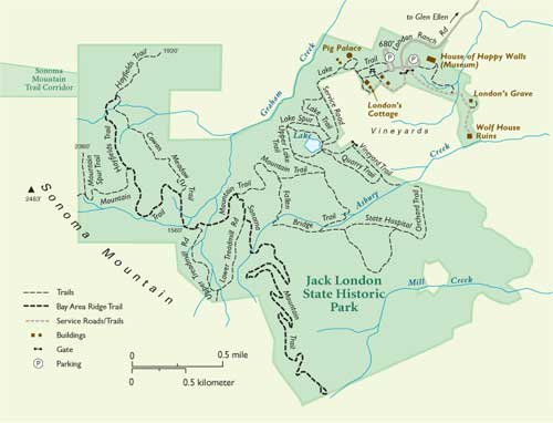 Map of Jack London State Park