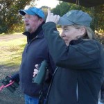 PRBO Conservation ornithologist Rich Stallcup and partner Heather Cameron counting birds in Novato.