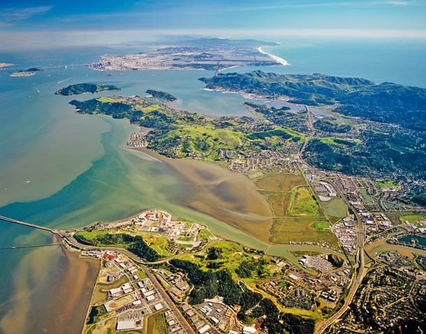 aerial photograph, San Rafael, Marin County, California
