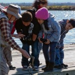 Kids at an Environmental Volunteers field trip to the Palo Alto Baylands