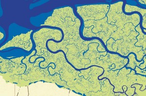 Historic marsh channels