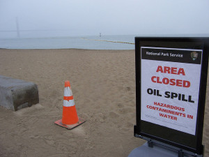 The Cosco Busan pill oiled 200 miles of shoreline and closed 50 beaches. Photo: Wayne Hsieh. 