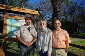 California State Parks sector superintendent Bill Salata, AMIA President Roberta Lyons, and AMIA Board Treasurer Henry Bornstein. Photo: Gae Henry.