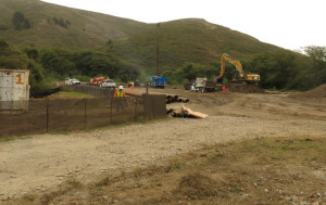 The Muir Beach parking lot, now closed and demolished. Photo: Will Fraker. 