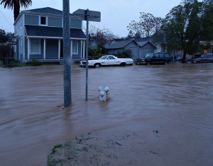 downtown Martinez flood 2005 photo courtesy Mike Lowery