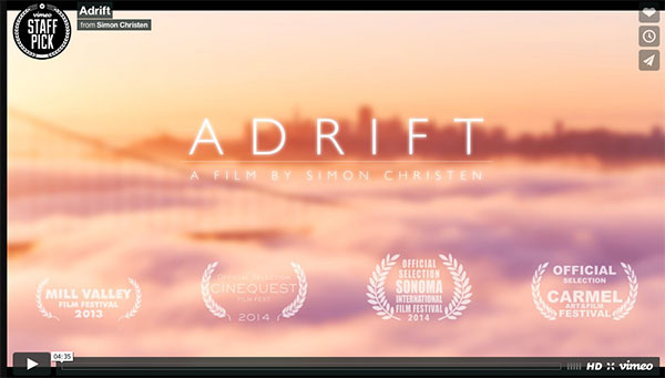 Adrift is one of animator/filmmaker Simon Christen's time-lapse films.