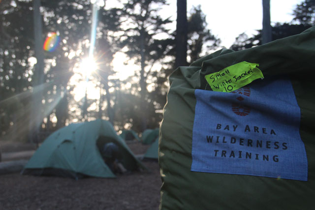 Bay Area Wilderness Training gear laid out and ready to go. (Photo by Rachel Hiles)