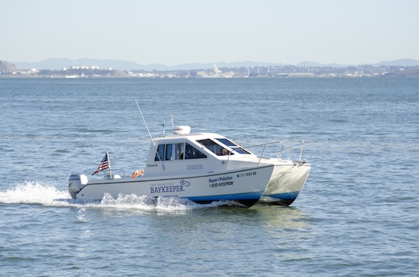 Patrolling San Francisco Bay in a Baykeeper vessel