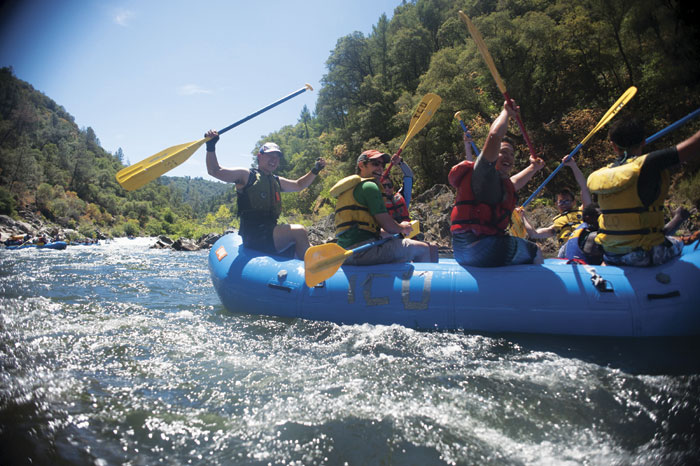 Oakland high school students whitewater rafting down the South Fork of the American River in 2014 as part of the Sierra Club and UC Berkeley’s research on the effects of feeling awe in nature. (Photo by Jayms Ramirez, jaymsramirez.com)