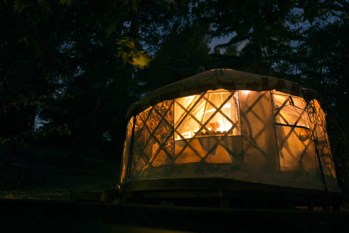 garden yurt at Mare Island Preserve campground
