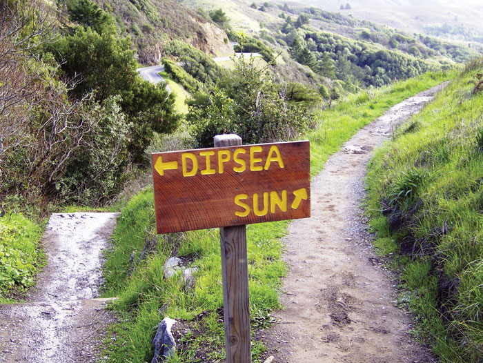 dipsea trail sign