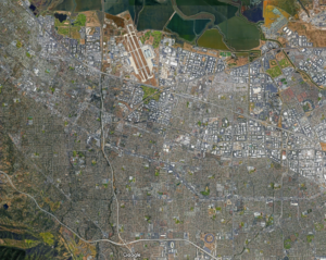 satellite view of Silicon Valley