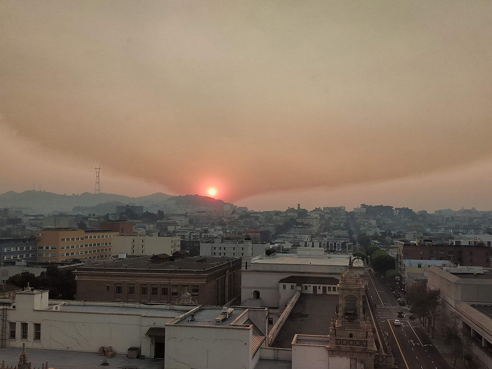 camp fire smoke in San Francisco