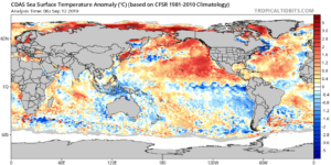 SST anomaly map