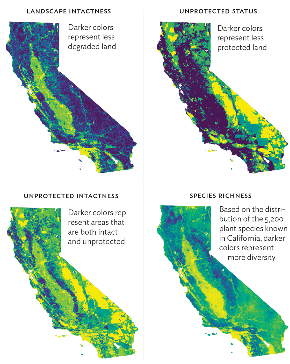 maps of CA biodiversity