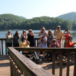 birders at an accessible viewpoint