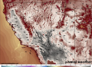 temperatures in the western united states, June 18 2021