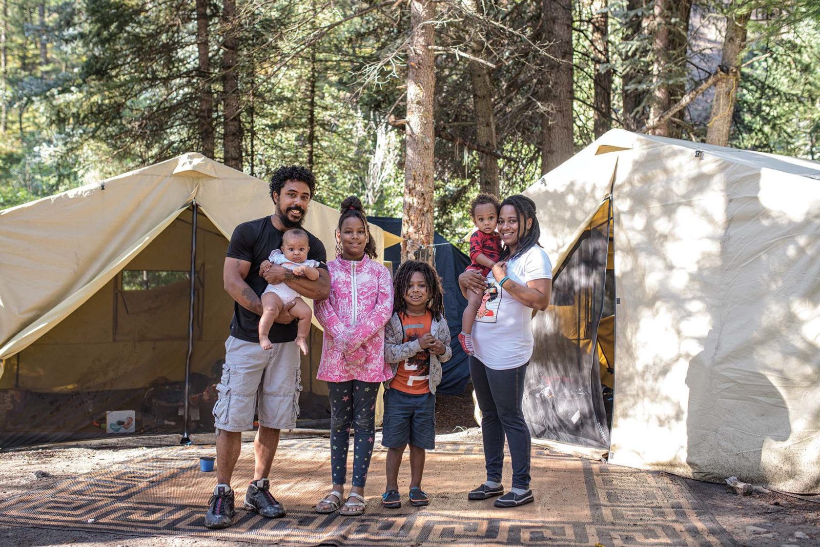 family camping on public lands