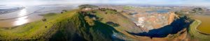 panorama of Coyote Hills and Dumbarton Quarry