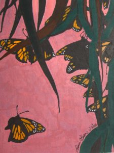 sunset on monarchs painting
